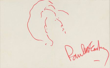 Lot #780 Beatles: Paul McCartney: Wonderful McCartney self-portrait from his 1968 work with the Black Dyke Mills Band - Image 1