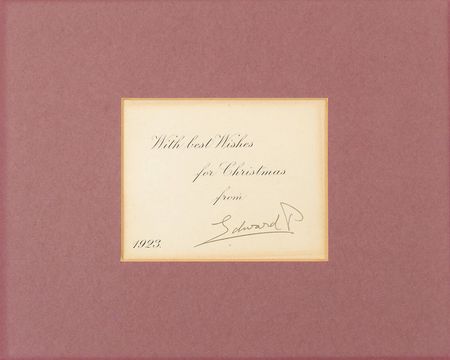 Lot #299 King Edward VIII Christmas Card - Image 1
