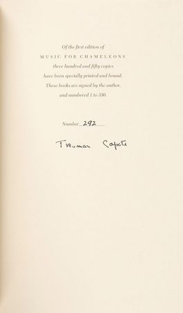Lot #682 Truman Capote Book - Image 1