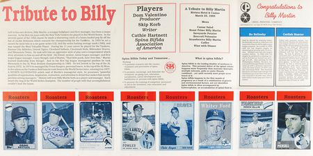 Lot #1176 NY Yankees Signed Photograph and Program - Image 2