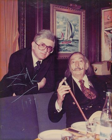 Lot #535 Salvador Dali Menu and Signed Photograph - Image 1