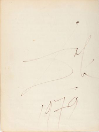 Lot #535 Salvador Dali Menu and Signed Photograph - Image 2