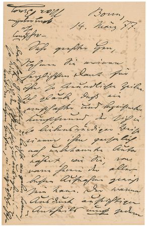 Lot #701 Max Bruch Handwritten Letter Signed - Image 1