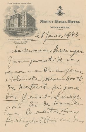 Lot #716 Georges Enesco Handwritten Letter Signed - Image 1