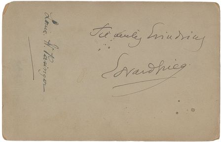 Lot #718 Edvard Grieg: Elusive portrait of Norway?s most esteemed composer - Image 2