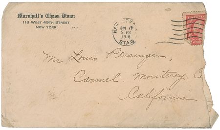 Lot #252 Wilhelm Steinitz and Frank Marshall Handwritten Letters Signed - Image 6