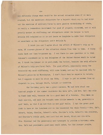 Lot #357 William H. Taft: 