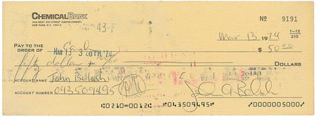 Lot #941 John Belushi Check - Image 1