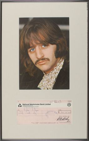 Lot #785 Beatles: Ringo Starr Check - Image 1