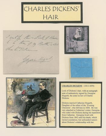 Lot #636. Charles Dickens Hair