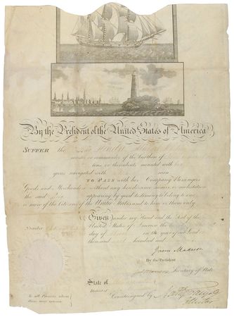 Lot #13 James Madison and James Monroe: Ship’s