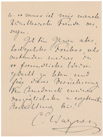 Lot #759 Cosima Wagner Signed Letter - Image 2