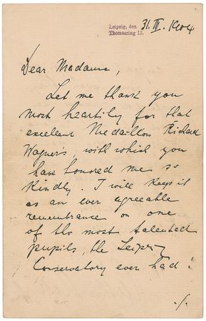 Lot #732 Arthur Nikisch Handwritten Letter Signed - Image 1