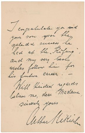 Lot #732 Arthur Nikisch Handwritten Letter Signed - Image 2