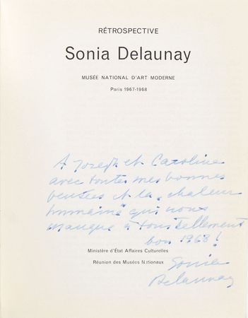 Lot #539 Sonia Delaunay Exhibition Catalog - Image 1