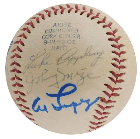 Lot #1135 Baseball Hall of Famers Baseball - Image 2