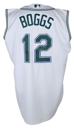 Lot #1142 Wade Boggs Game-Used Baseball Jersey - Image 1