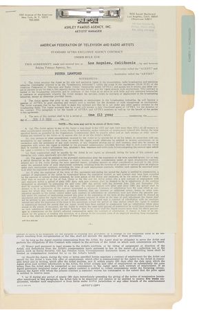 Lot #1056 Peter Lawford Signed Document - Image 3