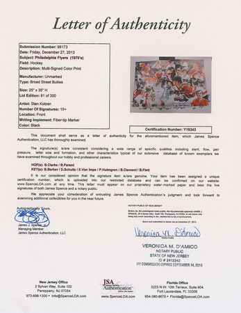 Lot #1178 Philadelphia Flyers - Image 2