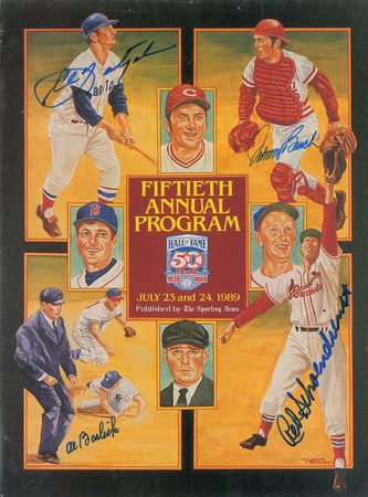 Lot #1139 Baseball Hall of Famers Programs - Image 1