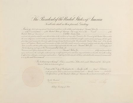 Lot #107 Calvin Coolidge Signed Document - Image 1