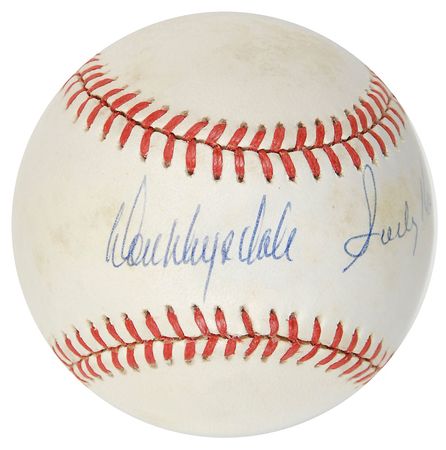 Lot #1157 Sandy Koufax and Don Drysdale Baseball - Image 2
