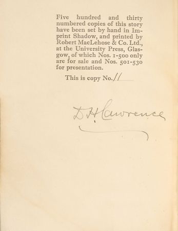 Lot #657 D. H. Lawrence Book - Image 1