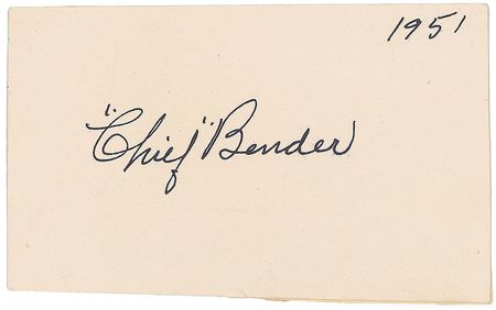Lot #1093 Chief Bender Signature - Image 1