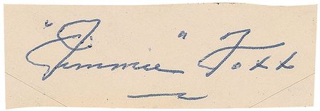 Lot #1099 Jimmie Foxx Signature - Image 1