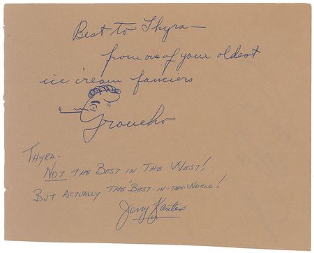 Lot #1063 Groucho Marx Signature - Image 1