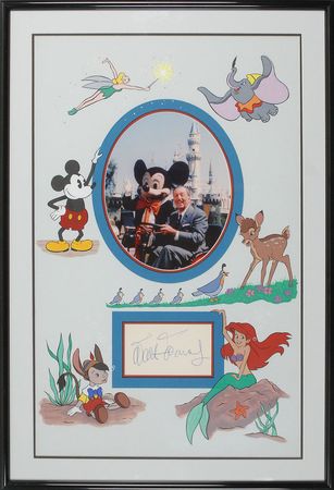 Lot #564 Walt Disney: Beautifully-presented Disney signature - Image 1