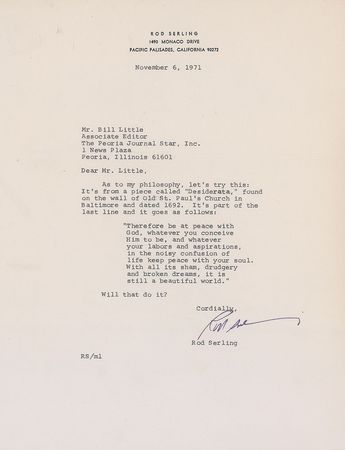 Lot #1033 Entertainers Letters - Image 3