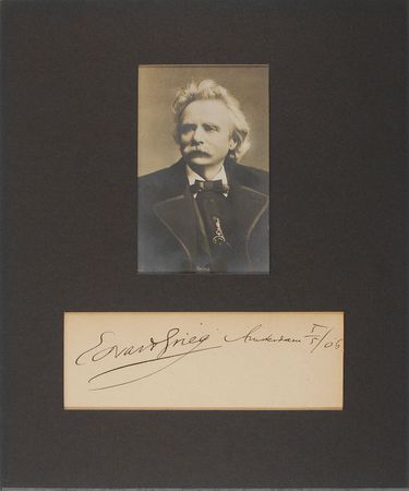 Lot #722 Edvard Grieg Signature - Image 1