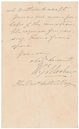 Lot #195 William J. Hooker Handwritten Letter Signed - Image 3