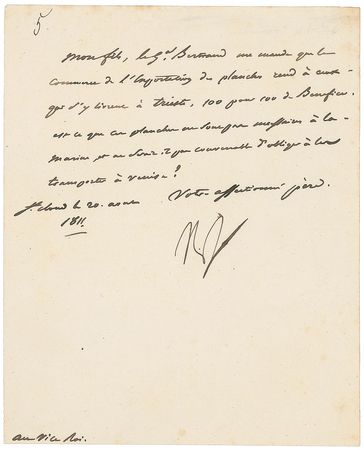 Lot #228 Napoleon: Bonaparte contemplates shipbuilding for his naval forces - Image 1