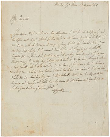 Lot #214 Marquis de Lafayette Handwritten Letter Signed - Image 1