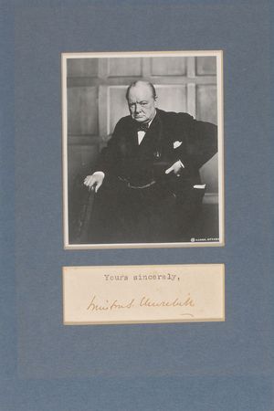 Lot #163 Winston Churchill Signature - Image 1