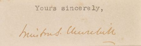 Lot #163 Winston Churchill Signature - Image 2