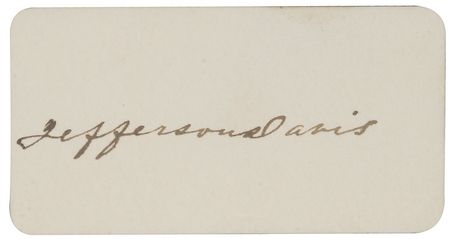 Lot #368 Jefferson Davis Signature - Image 1
