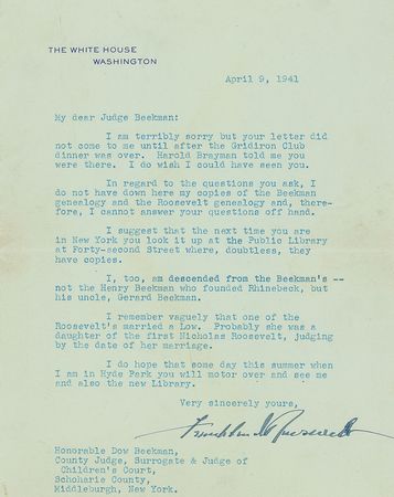 Lot #75 Franklin D. Roosevelt Typed Letter Signed - Image 1