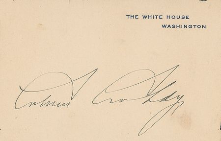 Lot #108 Calvin and Grace Coolidge White House Cards - Image 1