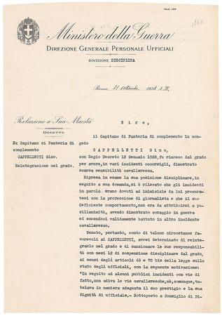Lot #305 Benito Mussolini Signed Document - Image 2