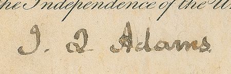 Lot #18 John Quincy Adams Signed Document - Image 2