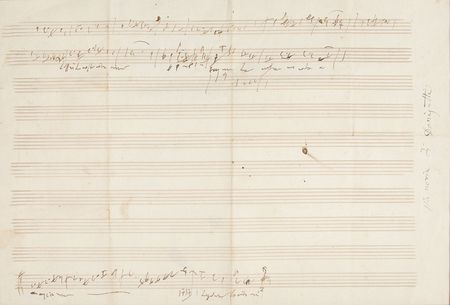 Lot #714 Gaetano Donizetti: Lengthy musical quote from the distinguished Italian composer - Image 2