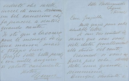 Lot #706 Enrico Caruso: ?I am happy to know you finally are studying singing. If you had not done it you would have been a real monkey? - Image 2