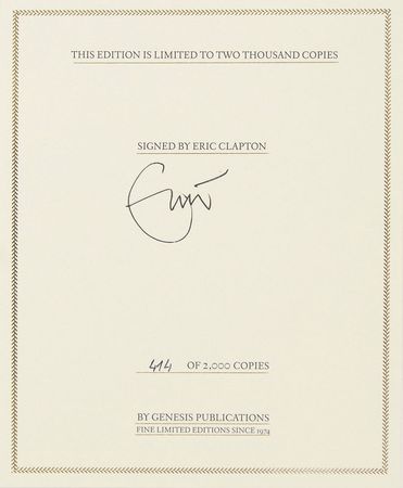Lot #788 Eric Clapton Book - Image 1