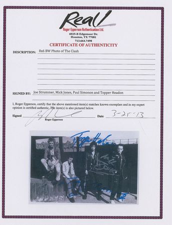 Lot #790 The Clash: Scarce fully-signed portrait of ?The Only Band That Matters? - Image 2