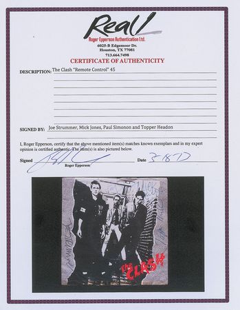 Lot #791 The Clash 45 RPM Record Sleeve - Image 2