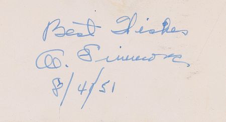 Lot #1182 Al Simmons Signature - Image 1