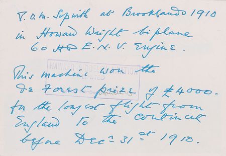 Lot #356 Thomas Sopwith Signed Photograph and Handwritten Letter Signed - Image 2